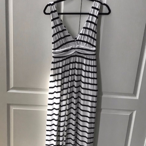 Scoop NYC M Jersey Striped Maxi Dress - Picture 1 of 4